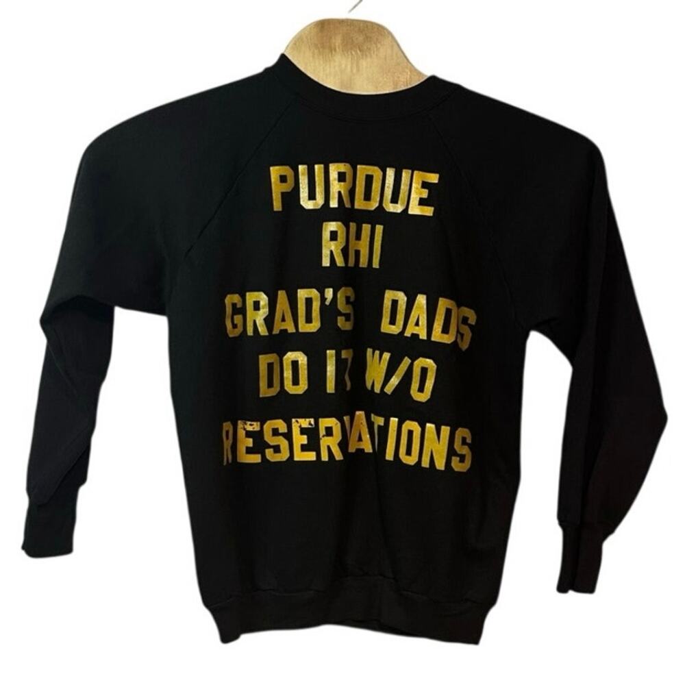 Signal VTG Purdue RHI Crewneck Sweatshirt Size L Parent’s Weekend Black Yellow‎